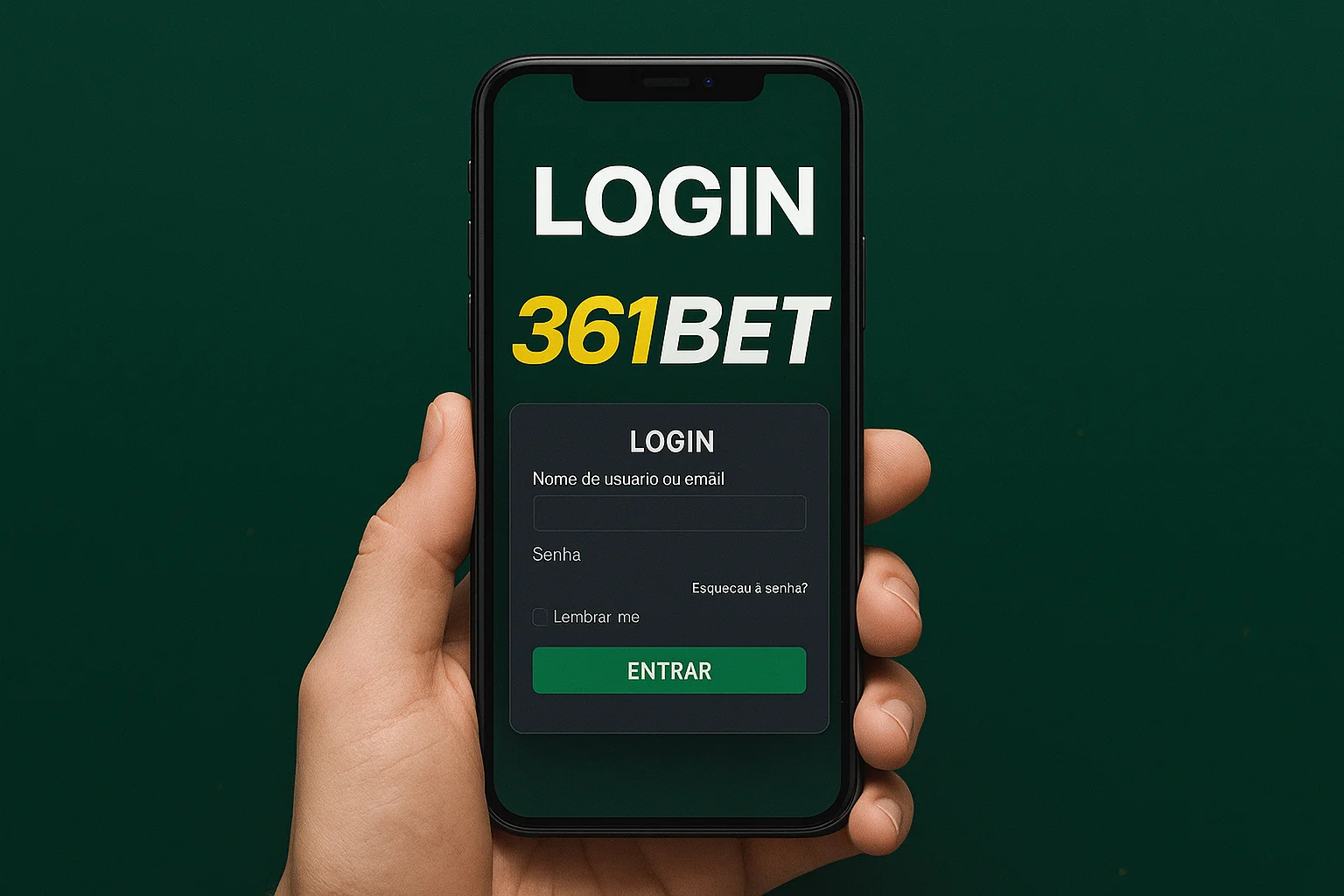 Criar uma nova Conta no plataforma 361BET